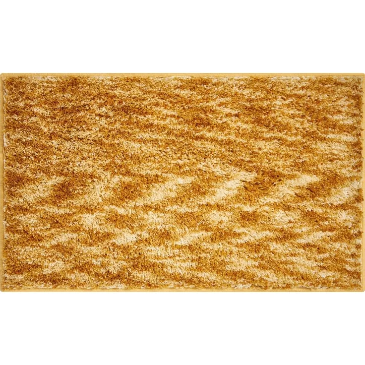 Badematte >MIRAGE< in curry, 100% Polyester POWERSOFT - 120x70x2,7cm (LxBxH)