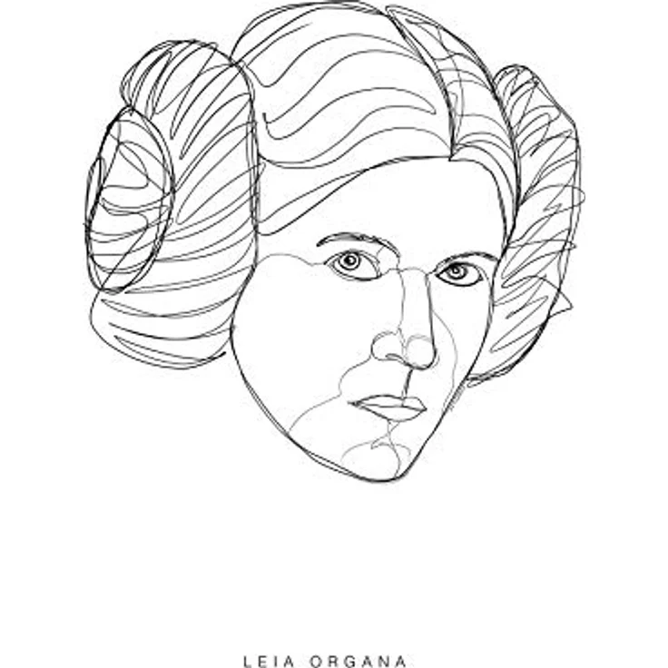 Komar Wandbild | Star Wars Classic Force Faces Leia | Hochwertiger Kunstdruck auf Fotopapier, seidenmatte Oberfläche, Größe 40 x 50 cm, ohne Rahmen – Bild 1