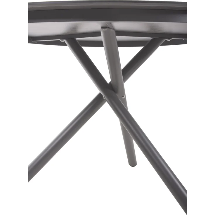 Gartentisch HEINZ rund - Laminat, Grau, 110 x 110 x 75 cm | Terrassentisch Wetterfest Outdoor Tisch – Bild 2