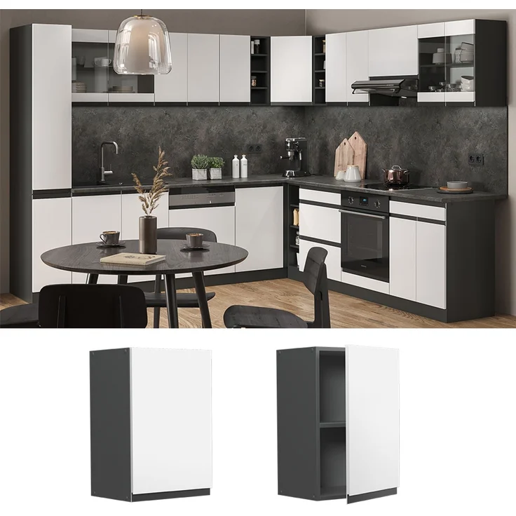 Hängeschrank R-Line Weiß 40 cm J-Shape Vicco – Bild 2