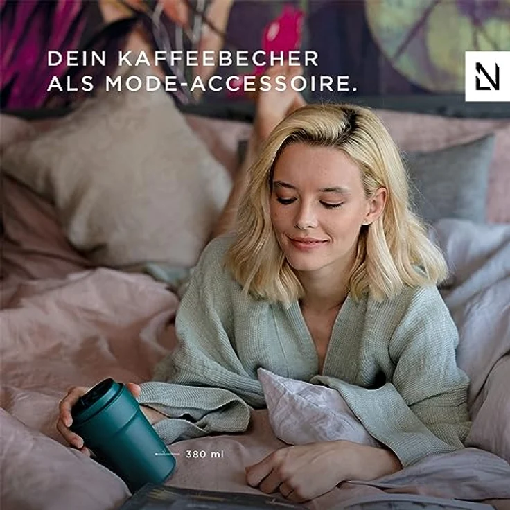 LARS NYSØM Thermo Kaffeebecher to go 500ml | Travel Mug 0,5 Liter mit Isolierung | Auslaufsicherer Edelstahl Thermobecher für Kaffee und Tee unterwegs | Teebecher (Sage Green, 500ml) – Bild 5