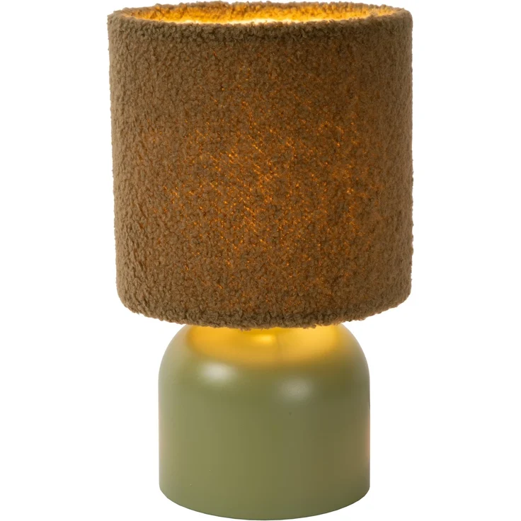 LUCIDE WOOLLY - Tischlampe - Ø 16 cm - 1xE14 - Grün