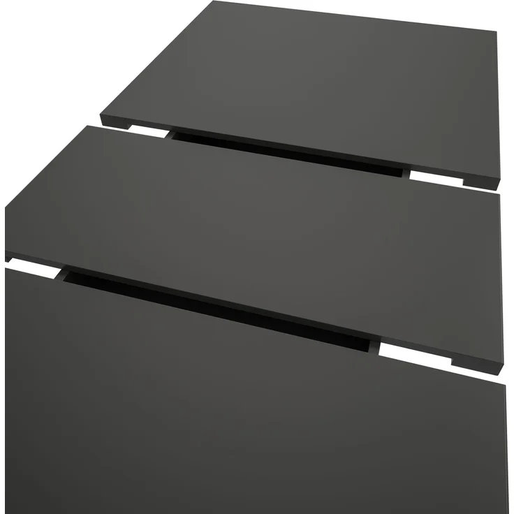 Ausziehbarer Esstisch (B/H/T): 150-190x76x80 in Artisan Nachbildung und grau Nachbildung mit Doppelsäulen-Fußgestell – Bild 6