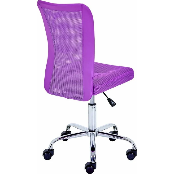 Inter Link - Kinderschreibtischstuhl - Ergonomischer Drehsessel - Höhenverstellbar - Verchromter Metallfuß- Atmungsaktiver Mesh-Gewebebezug - 360° drehbar - Purple - Bonnie – Bild 4