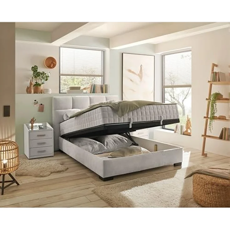 ED EXCITING DESIGN Boxbett Nagol, mit Bettkasten, mit Wendematratze, erhältlich in verschiedenen Breiten – Bild 5