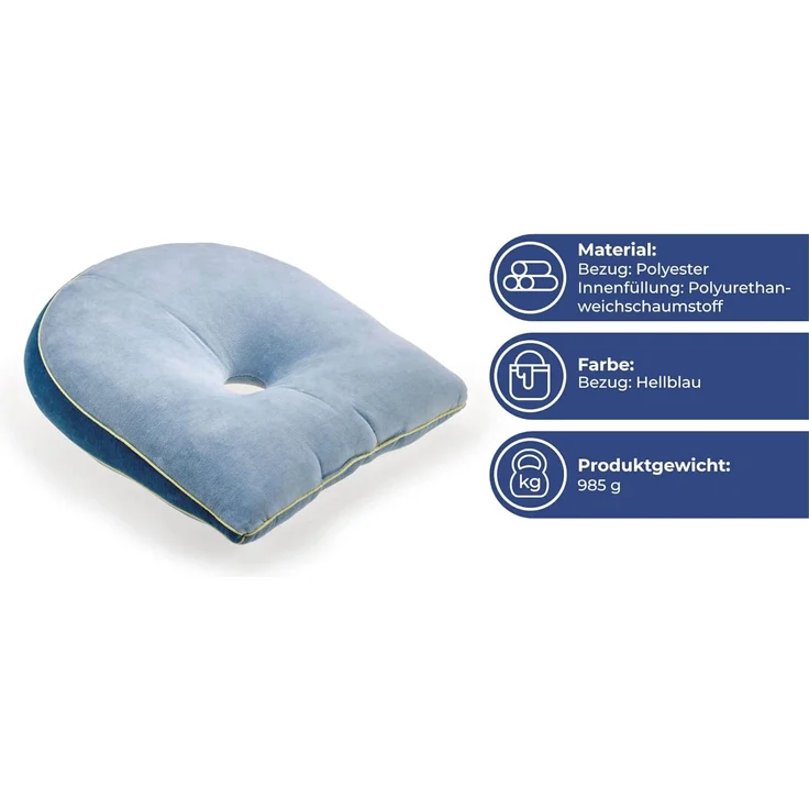Maximex Sitzkissen Maximex Visco-Keilkissen, Anti-Dekubitus, 40 x 36 x 13 cm – Bild 4