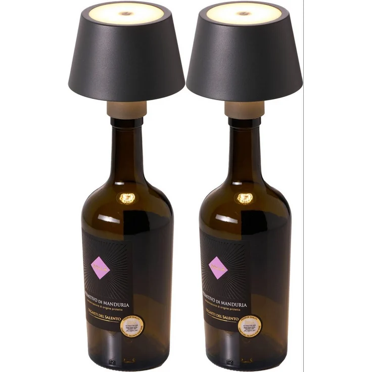 Northpoint LED Außen-Tischleuchte Flaschenlampe mit Touchsensor & Akku Dimmbar