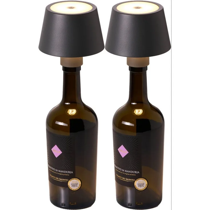 Northpoint LED Außen-Tischleuchte Flaschenlampe mit Touchsensor & Akku Dimmbar