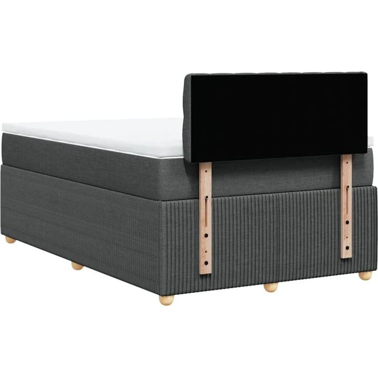 vidaXL Boxspringbett mit Matratze Dunkelgrau 120x200 cm Stoff 3289731 – Bild 8