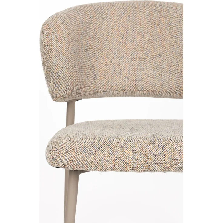 Esszimmerstuhl Jasmine im 2er-Set, Multicolour mit Metallgestell Beige 50 x 63 x 85 cm – Bild 8