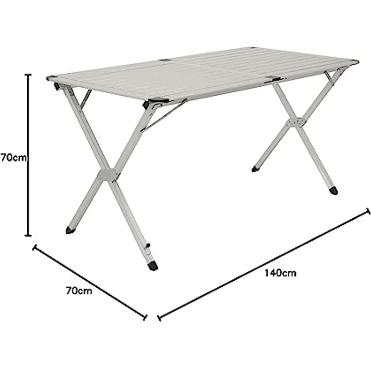 CampFeuer Campingtisch Aluminium Campingtisch für 4 Personen, 140 x 70 x 70 cm, faltbar – Bild 3