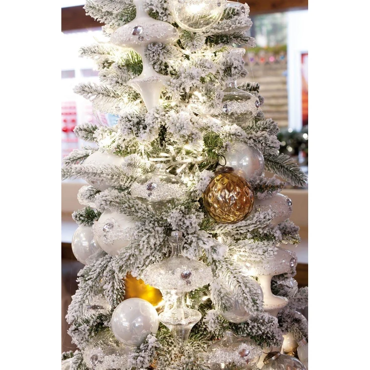 Weihnachtskugel-Box WINTERWEISS D 10 cm weiß – Bild 3