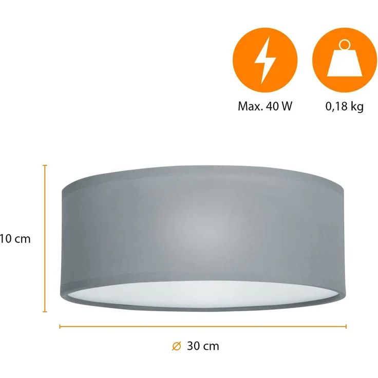 Smartwares Deckenleuchte 30 x 30 x 10 cm Grau – Bild 3