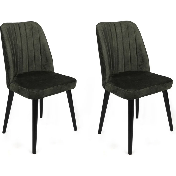 Skye Decor 'Alfa-432 V2' Stuhlset (2-teilig), Khaki / Schwarz, 50 x 90 x 49 cm – Bild 1