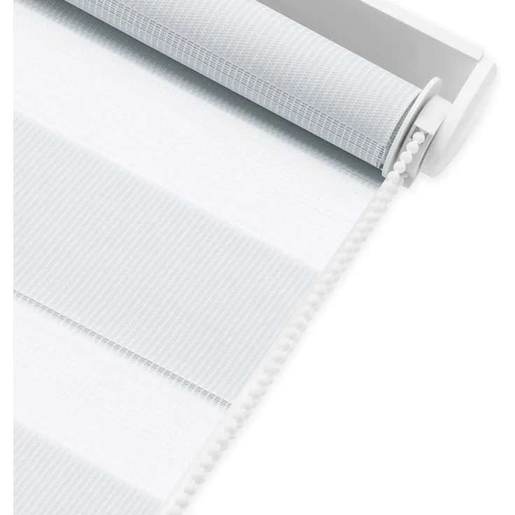Deswell Doppelrollo Klemmfix ohne Bohren Weiß B60 x H100 cm (Stoffbreite 56cm) Rollos für Fenster ohne Bohren für Fenster mit Lichtdurchlässig & Verdunkelnd/Höhe Stufenlos Verstellbar – Bild 9