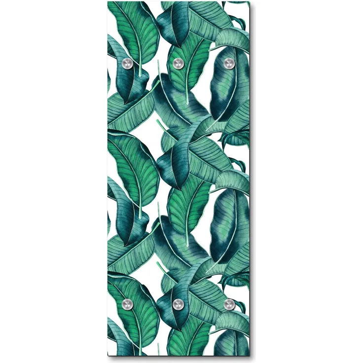 Queence Garderobe - "Irphane" Druck auf hochwertigem Arcylglas inkl. Edelstahlhaken und Aufhängung, Format: 50x120cm