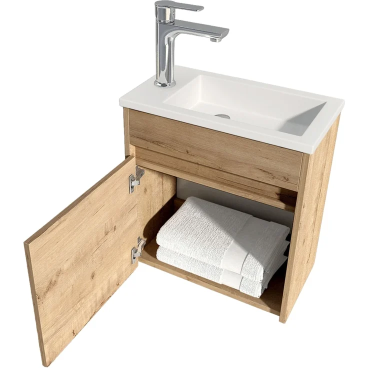 HOME DELUXE Badmöbel Komplettset BORKUM – Eiche – Bild 6