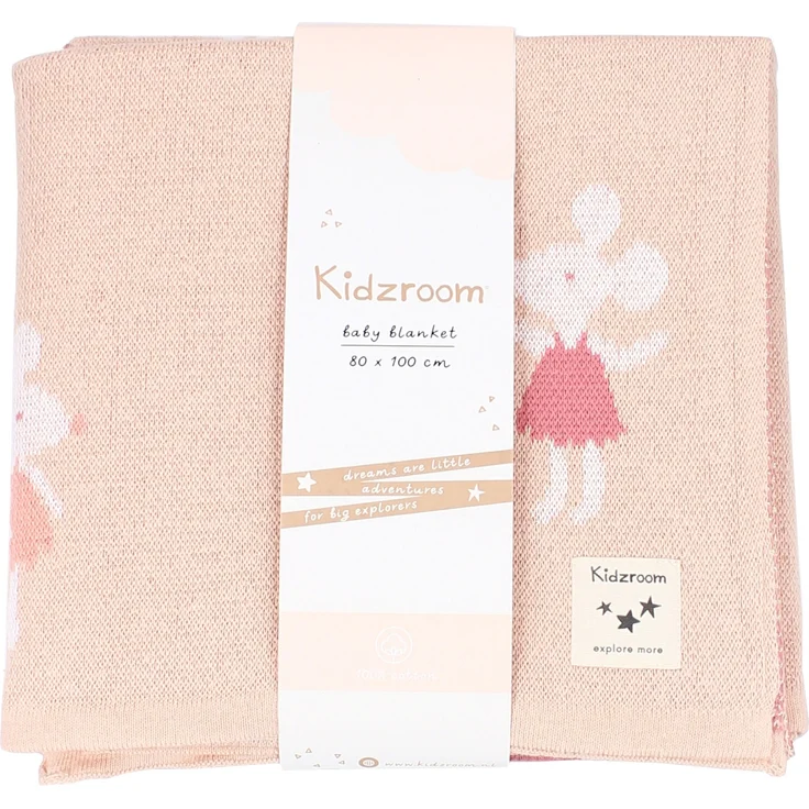 Kidzroom Babydecke 100x80 cm – Kuscheldecke aus Baumwolle mit Charlie dem Fuchs – Bild 4