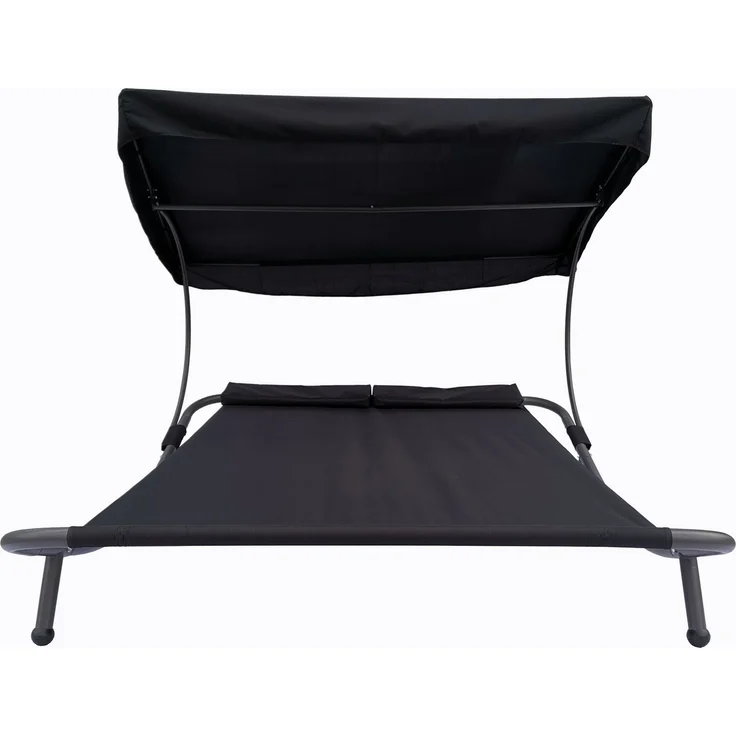 VCM Sonnenliege Bindox 914558 Schwarz H. 137 x B. 180 x T. 200 cm – Bild 3