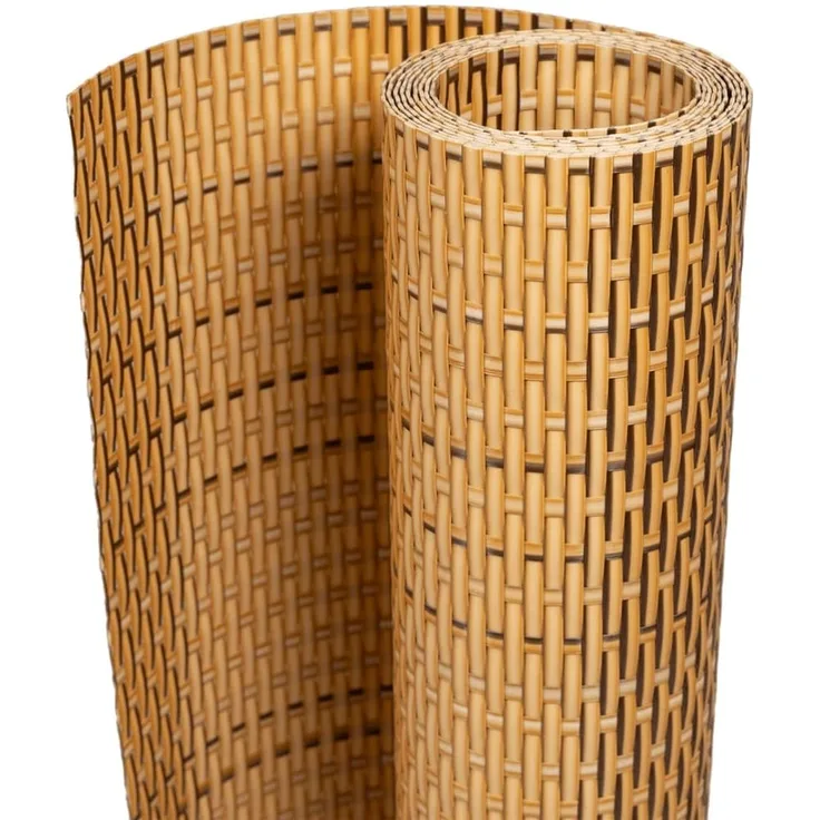 vidaXL Balkon-Sichtschutze 10 Stk. Hellbraun 255x19 cm Poly Rattan 156317