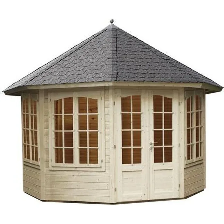 WOLFF FINNHAUS Pavillon Ibiza , BxT: 396x396 cm natur Gartenpavillon