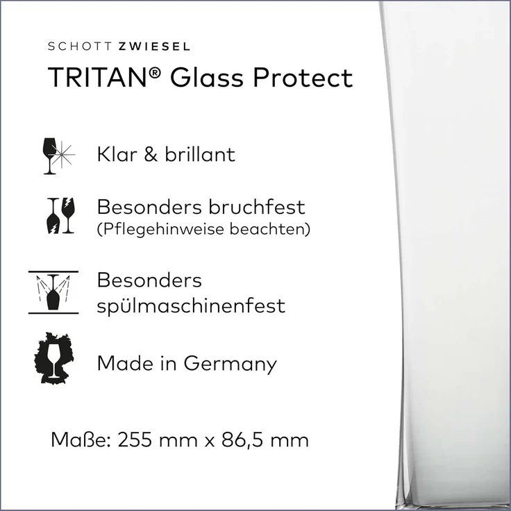SCHOTT ZWIESEL Weizenbierglas Beer Basic 0,5 l (4er-Set), geradlinige Weizengläser für Weizenbier, spülmaschinenfeste Tritan-Kristallgläser, Made in Germany (Art.-Nr. 130007) – Bild 9