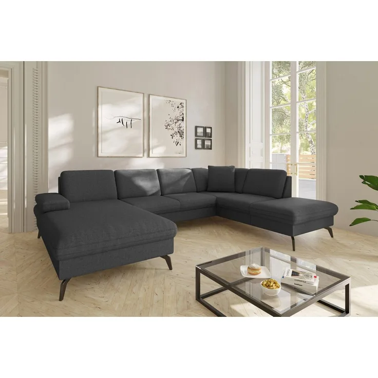 sit&more Wohnlandschaft Morris Jubi U-Form, B: 300 cm, mit Armteilfunktion & 1 Zierkissen, optional Bettfunktion