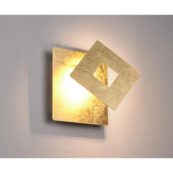 Trio Leuchten LED Wandleuchte Leano 6W, warmweiß goldfarbig Metall – Bild 1