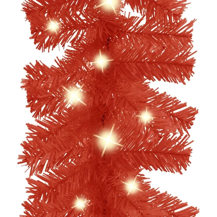 vidaXL Weihnachtsgirlande mit LED 5 m Rot 329195 – Bild 3