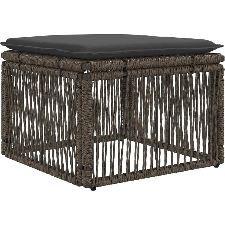 vidaXL Gartensofa-set 5 pcs Grau Poly-Rattan 3434192 – Bild 3