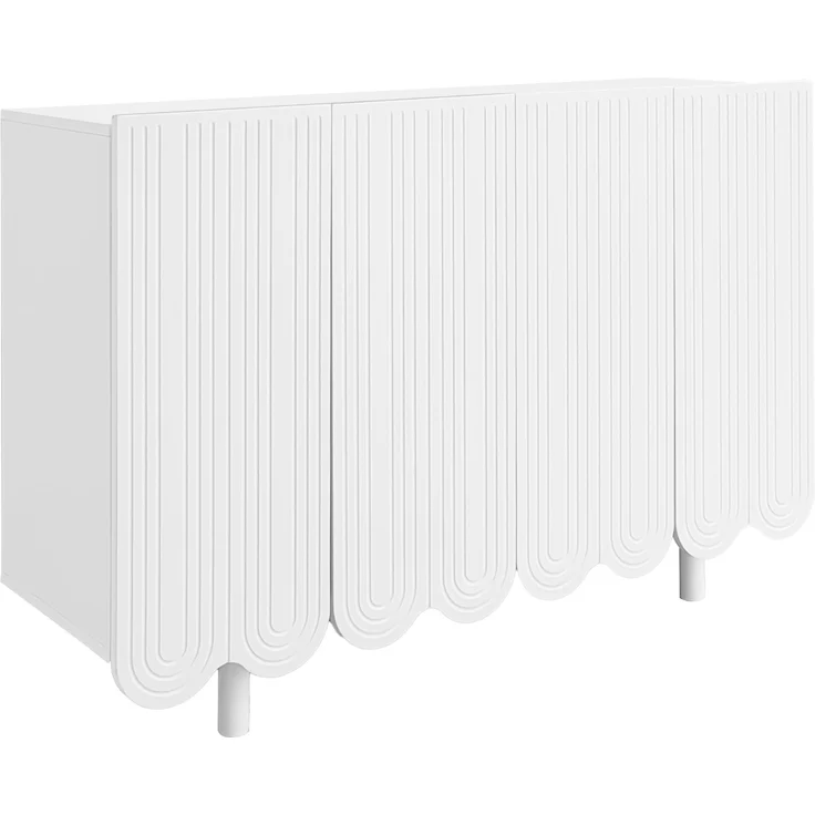 ZUBALIYA Sideboard 120x37,5x80,8 cm, aus MDF, Weiß – Bild 14