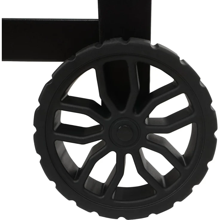 BBQ-Toro Grillablagetisch Grillwagen 125 x 57 x 104 cm, Schwarz, Grilltisch mit Windschutz – Bild 6