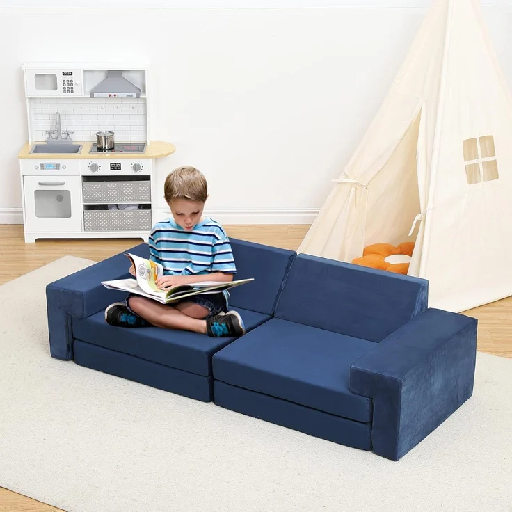 GarveeLife Spielsofa für Kinder – 8 Stück Bausteine aus Schaumstoff – anpassbar – weiche Möbel für Jungen und Mädchen – Entwicklung der Intelligenz – Bild 2