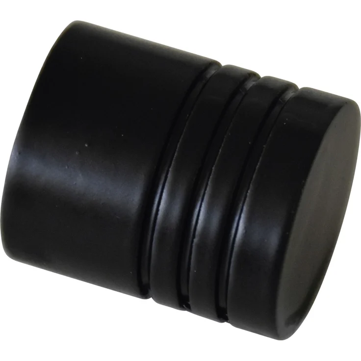 Gardinia Endstück für Gardinenstange Chicago Zylinder für Ø 20 mm schwarz-matt – Bild 1