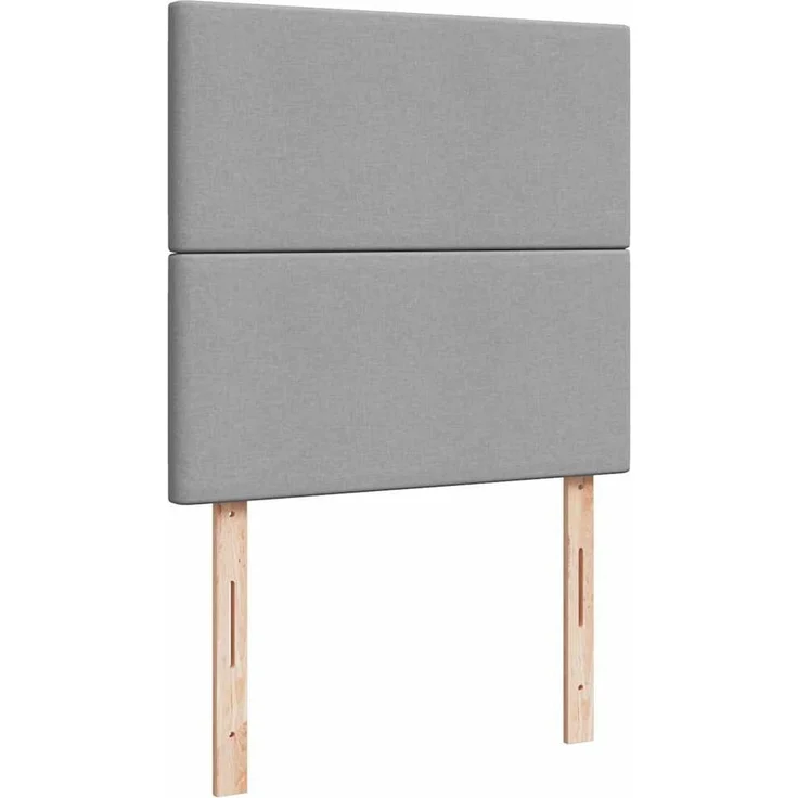 vidaXL Ottoman-Bett mit Matratze & LEDs Hellgrau 100x200 cm Stoff 3313899 – Bild 8