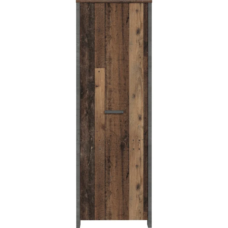 FORTE Clif Kleiderschrank, Holzwerkstoff, Grau/Braun, 67 x 201,5 x 41,6 cm – Bild 2