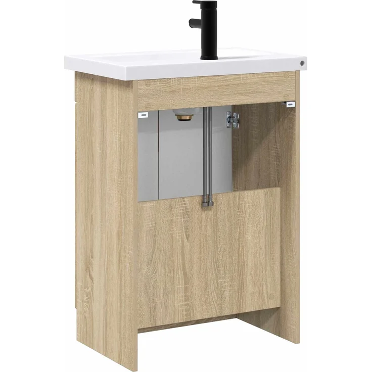 vidaXL Badezimmermöbel-Set Sonoma-Eiche 78,5 x 37,5 x 81 cm 3404156 – Bild 7