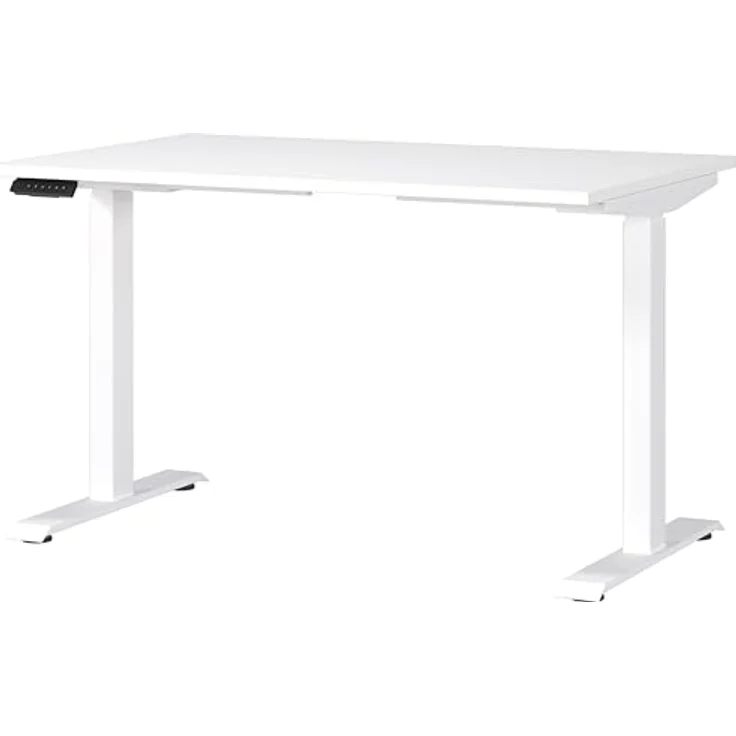 Germania Schreibtisch 7907-84, in Weiß, EL. höhenverstellb, 120 x 120 x 80 cm (BxHxT) – Bild 2