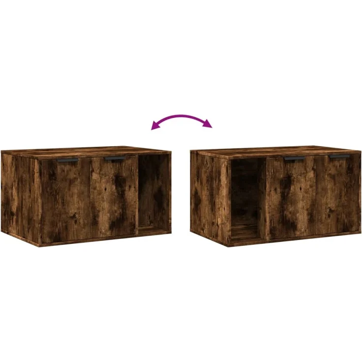 vidaXL Katzenklo Räuchereiche 80x50x45 cm Holzwerkstoff 857737 – Bild 8