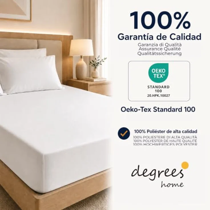 Degrees Home - Collection - Spannbettlaken – 100% Polyester, Hochwertige Mikrofaser, Rundum-Gummizug, Atmungsaktiv & Pflegeleicht, Oeko-Tex Standard -105x200x33– Grün – Bild 7