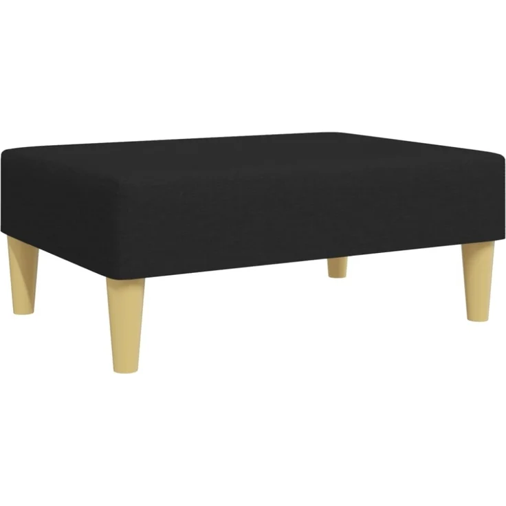 vidaXL Fußhocker Schwarz 77x55x31 cm Stoff 379555 – Bild 8