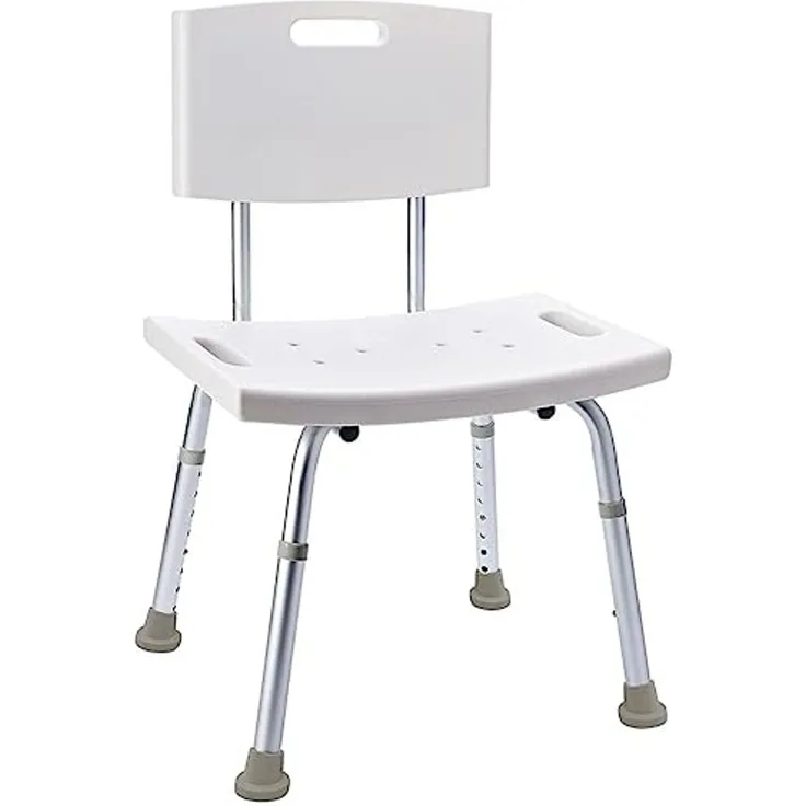 Ridder Bad-Stuhl mit Lehne weiß/silber