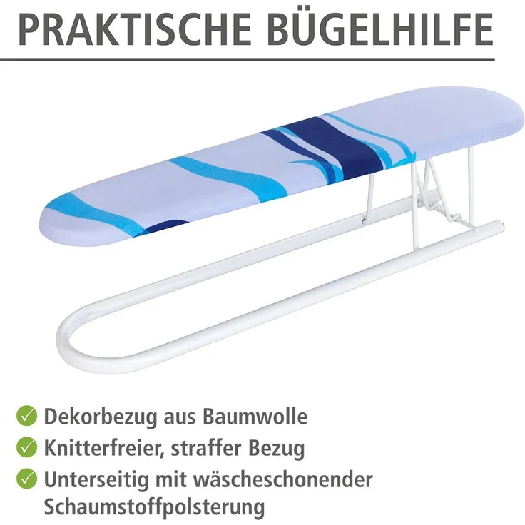 WENKO Ärmelbrett, Baumwolle blau, 52 x 12 cm – Bild 4