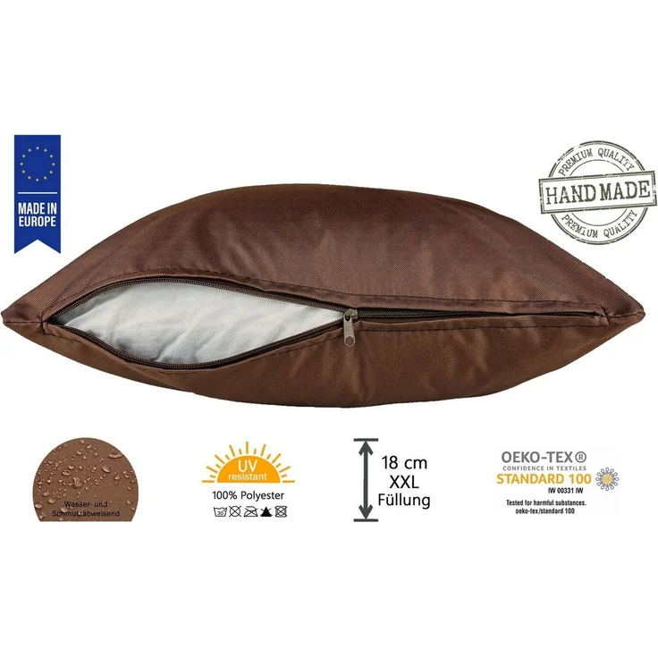 JACK Dekokissen 30x50cm Outdoor Lounge Kissen inkl. XXL Füllung, starke Füllung, strapazierfähig, wasserabweisend, In- und Outdoor – Bild 2