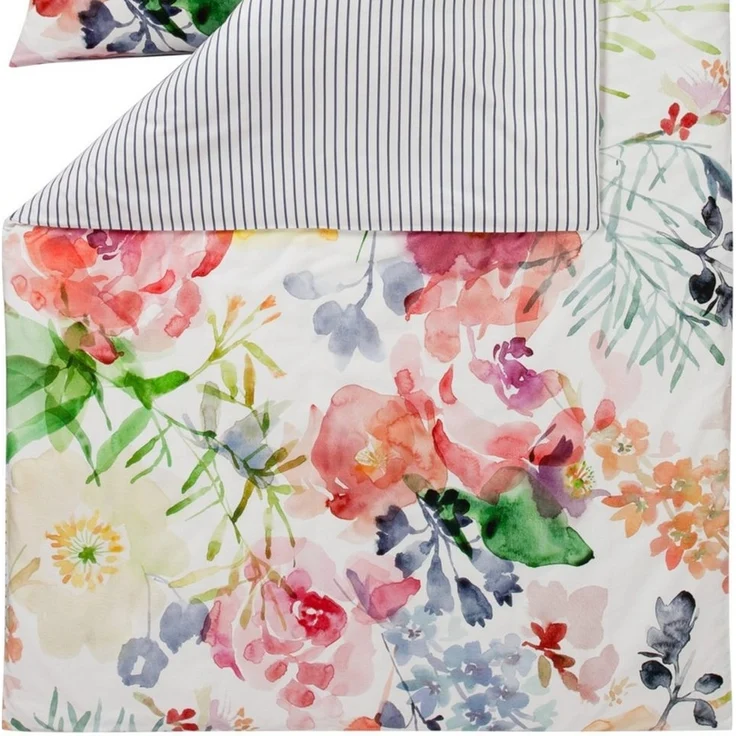 Estella Bettwäsche Rose 4740 985 Bunt Mako Satin 135 x 200 + 80 x 80 cm – Bild 2