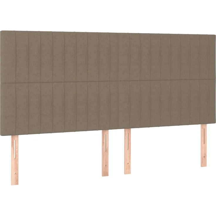vidaXL Kopfteile 4 Stk. Taupe 100x5x78/88 cm Stoff 3116596 – Bild 2
