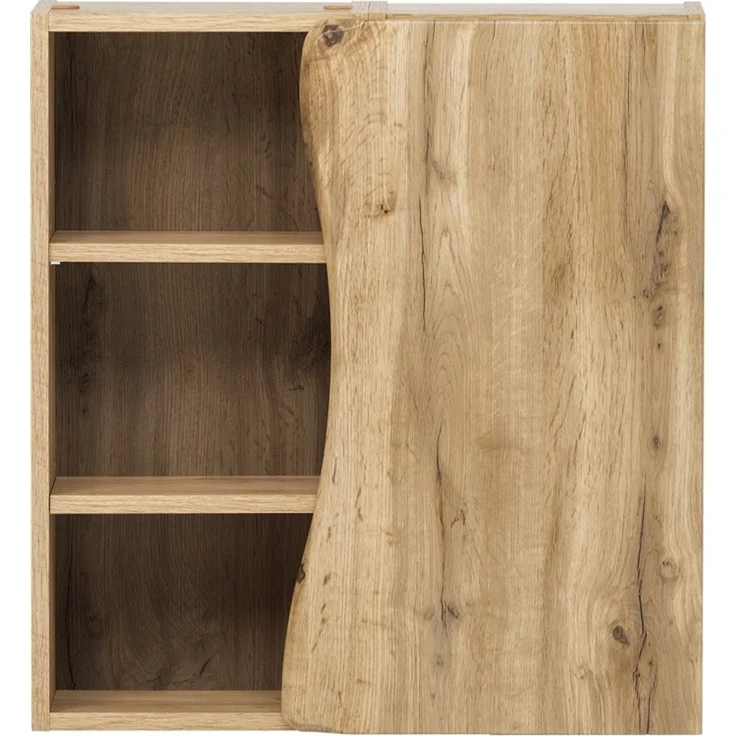 Hängeschrank mit Regal 60 cm breit KAHLA-03 in Wotan Eiche Nb, B/H/T: ca. 60/64/20 cm – Bild 3