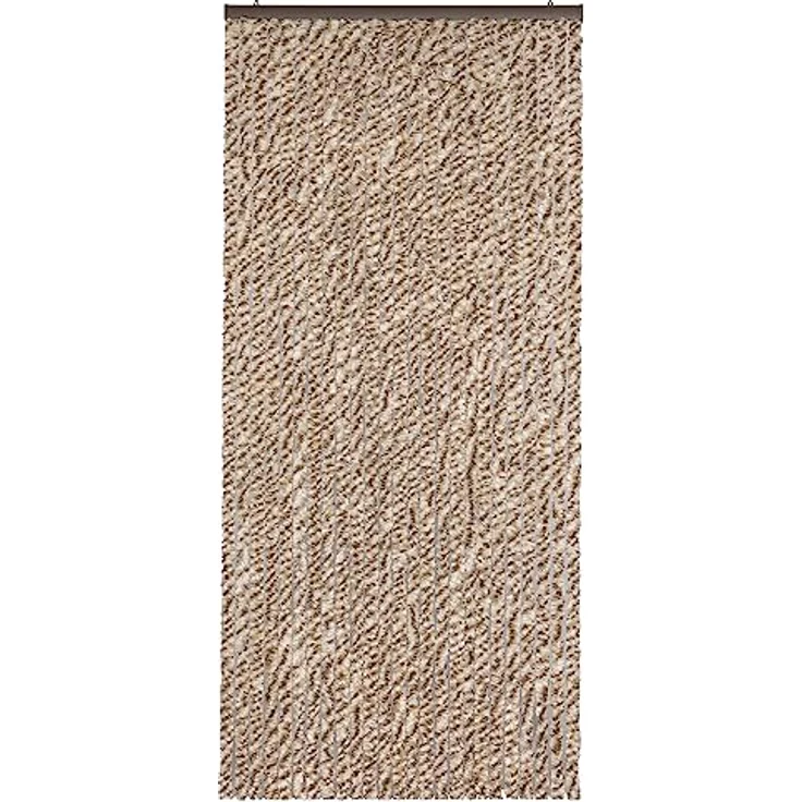 Moritz Flauschvorhang aus Chenille 100 x 200 cm braun grau meliert Türvorhang als Fliegenschutz Insektenschutz für Camping Wohnwagen – Bild 5