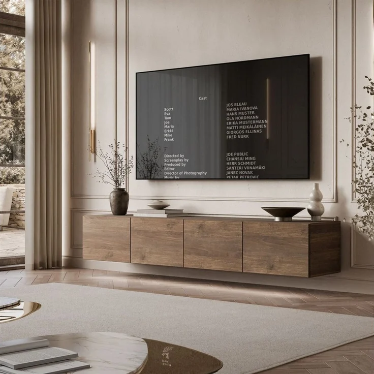 Lookway TV-Schrank COLGANTE Nussbaum 200 cm hängend (2x TV- Schrank) 200x40x36 cm – Bild 4