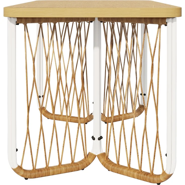 Gartenmöbel-Set mit 6 Stühlen, Tisch in Holzoptik, 159,5x77,5x75 cm, Beige/Braun/Natur – Bild 9